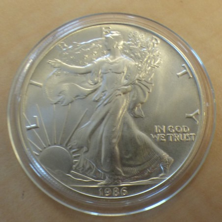 US 1$ Silver Eagle 1986 1 oz  silver 99.9%