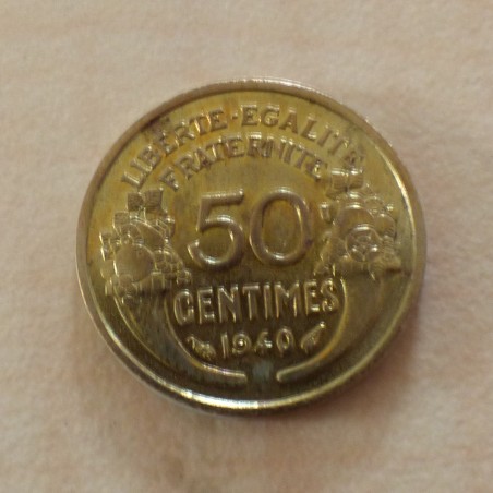 France 50 centimes 1940 Morlon VF+/EF