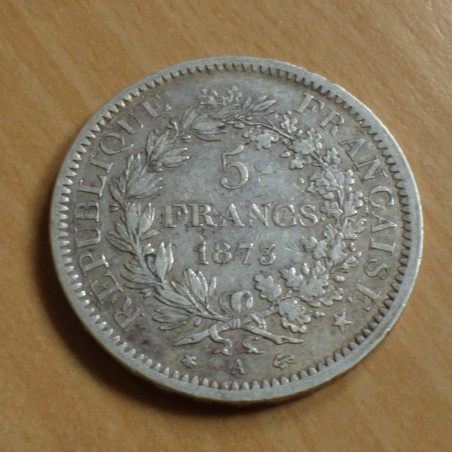 France 5 Francs Hercule 1873 A argent 90% 25 g TB
