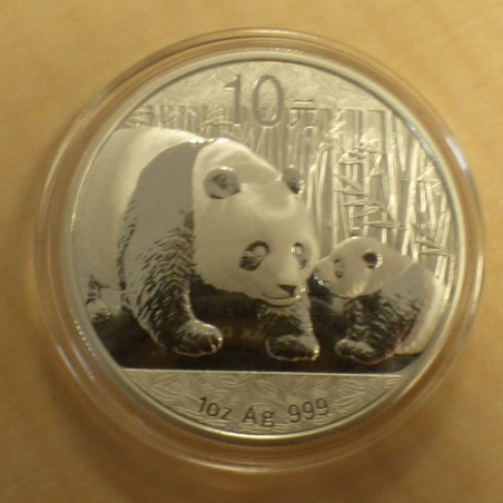 Chine 10 yuan Panda 2011 argent 99.9% 1 oz
