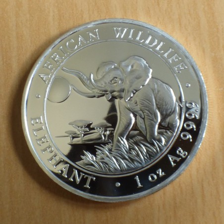 Somalia 100 schillings Elephant 2016 silver 99.9% 1 o