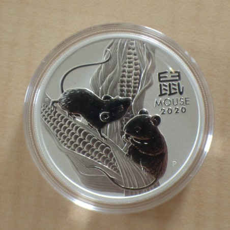 Australia 1$ "Year of the Mouse" 2020 silver 99.9% 1 oz Lunar III