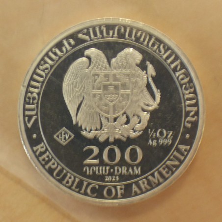 Armenie 200 DRAM 2023 Arche de Noe argent 99.9% 1/2 oz