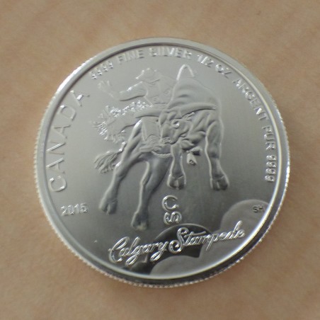 Canada 2$ Stampede 2015 en argent 99.99% 1/2 oz