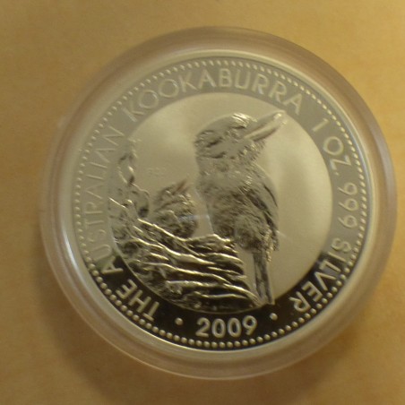 Australia 1$ Kookaburra 2009 design 1997 silver 99.9% 1 oz