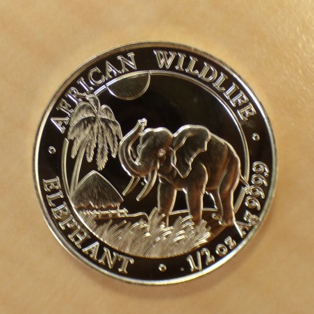 Somalia 50 schillings Elephant 2017 silver 99.9% 1/2 oz