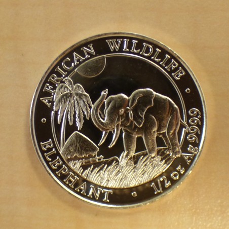 Somalia 50 schillings Elephant 2017 silver 99.9% 1/2 oz