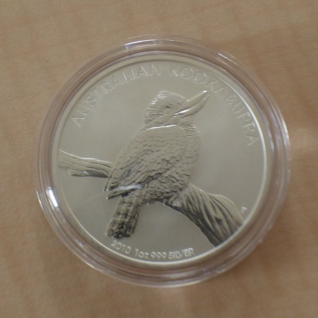 Australia 1$ Kookaburra 2008 gilded silver 99.9% 1 oz