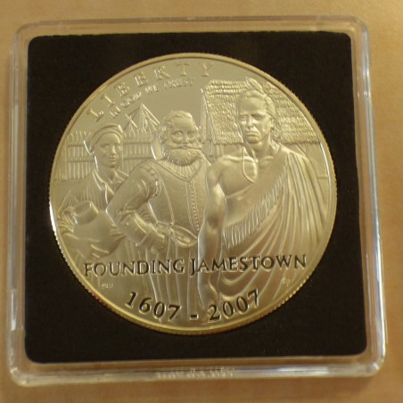 US 1$ 2007-P Founding Jamestown Commemorative coin PROOF silver 90% (26.73 g)