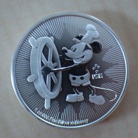 Niue 2$ Steamboat Willie Mickey 2017 argent 99.9% 1 oz