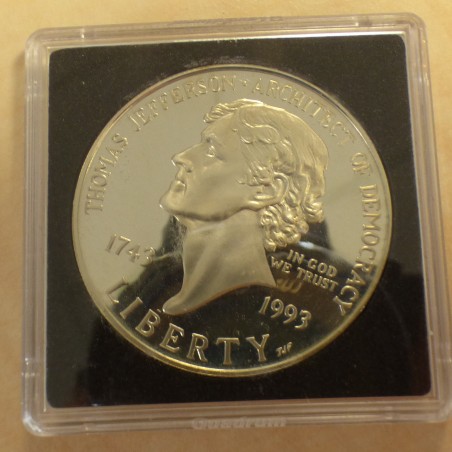 US 1$ 1993-P Thomas Jefferson Monticello Commemorative PROOF en argent 90% (26.73 g)