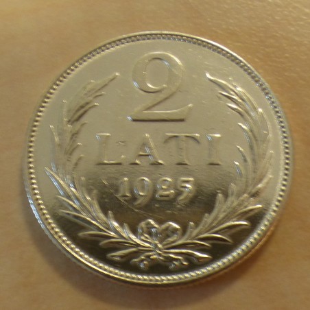Lettonie 2 Lati 1925 argent 83.5% 10g SUP