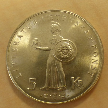 Suède 5 Kronor 1962 Gustav VI Adolf argent 40% (18g) FDC