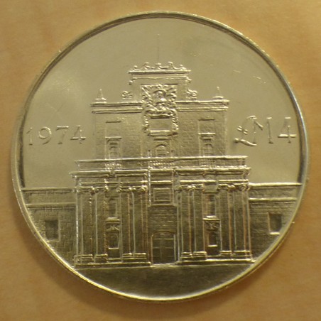 Malta 4 pounds 1974 silver 98.7% 20g MS/STGL