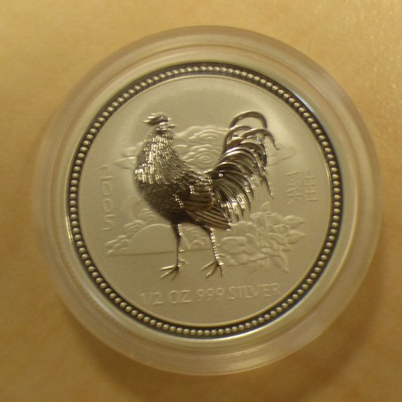 Australia 50 cents Lunar 1 Year of the Rooster 2005 silver 99.9% 1/2 oz