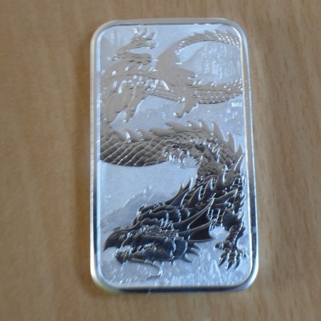 Australia 1$ Dragon 2023 rectangular silver 99.9% 1 oz