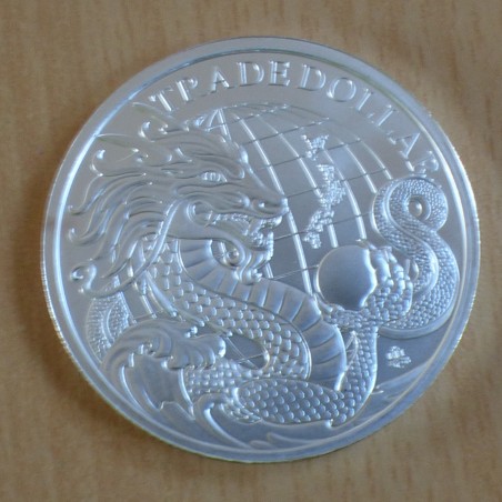 Saint Helena 1£ 2023 Trade Japanese Dragon silver 99.9% 1 oz