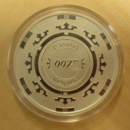 Tuvalu 1$ 2023 James Bond 007 Casino Royale argent 99.99% 1 oz