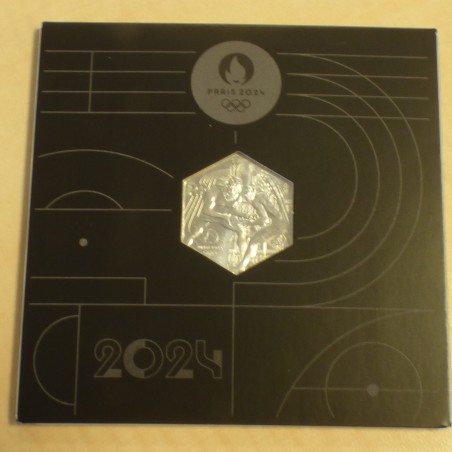 France 10 Euro 2024 Olympic Hercule Hexagonal silver 50% (17 g) in Blister