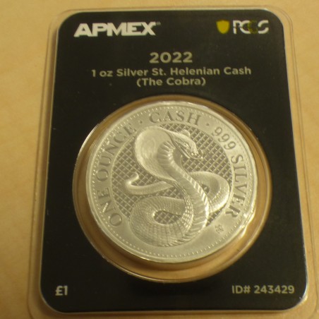 Saint Helena 1£ 2022 Cash Cobra silver 99.9% 1 oz in APMEX Mintdirect
