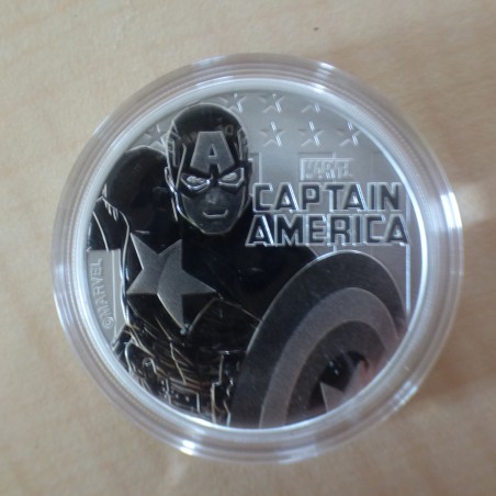 Tuvalu 1$ 2019 MARVEL Captain America argent 99.99% 1 oz