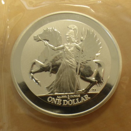 British Virgin Islands 1$ 2017 Pegasus silver 99.9% 1 oz in original seal