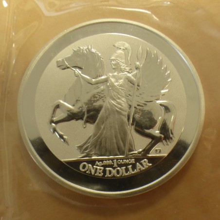 Iles Vierges Britannique 1$ 2017 Pegase argent 99.9% 1 oz sous scellé originel