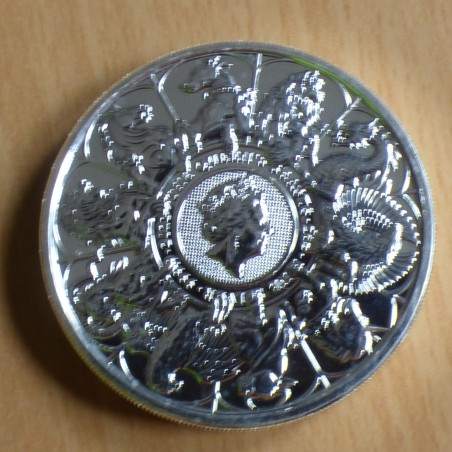 UK 5£ 2021 Queen's Beasts Completer silver 99.9% 2 oz