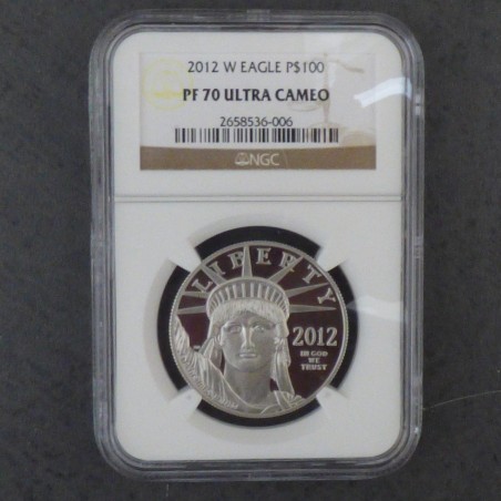 US 100$ Eagle 2012-W PROOF PF70 Platinum 99.95% 1 oz