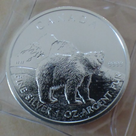 Canada 5$ Wildlife Grizzly 2011 silver 99.99% 1 oz