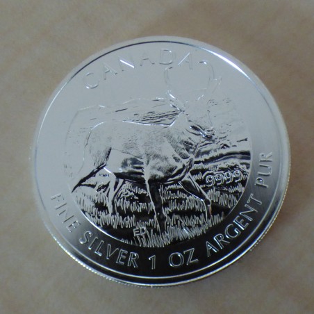 Canada 5$ Vie Sauvage Antilope 2013 en argent 99.99% 1 oz