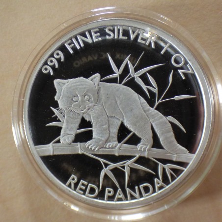 Tchad 5000 CFA Red Panda 2023 silver 99.9% 1 oz