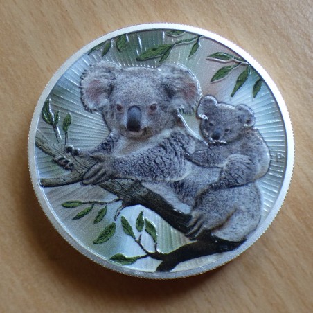 Australia 2$ Koala 2018 next generation colored silver 99.9% 2 oz