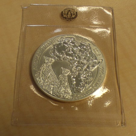 Rwanda 50 Amafaranga 2013 Cheetah silver 99.9% 1 oz