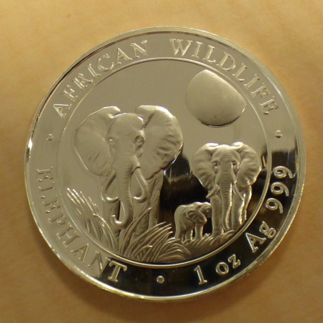 copy of Somalia 100 schillings Elephant 2014 silver 99.9%
