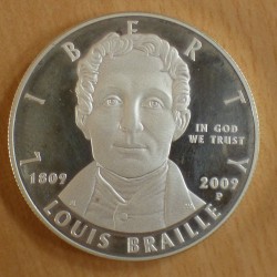 US 1$ 2009-P Louis Braille...