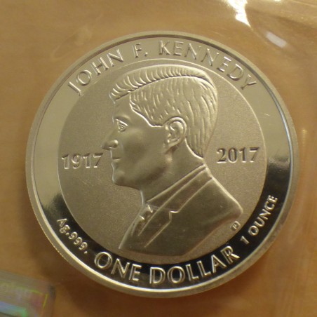 Iles Vierges Britannique 1$ 2017 Kennedy argent 99.9% 1 oz