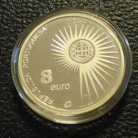 Portugal 8 euros 2004 PROOF European Enlargment silver 92.5% (31.1 g)