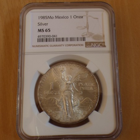 Mexique Libertad 1985 NGC MS65 argent 99.9% 1 oz