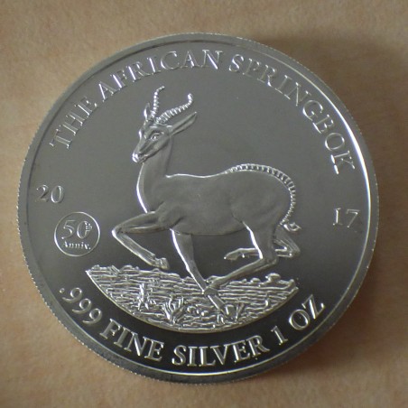 Gabon 1000 CFA Springbok 2017 silver 99.9% 1 oz