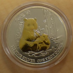 Niue 2$ Panda 2017 doré...