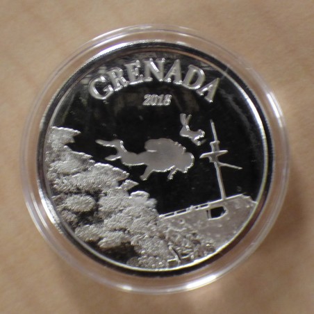 Caraïbes Orientales 2$ 2018 Grenada en argent 99.9% 1 oz