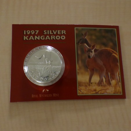 Australie 1$ Kangourou RAM 1997 argent 99.9% 1 oz sous blister