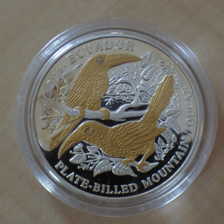 Liberia 10$ 2005 Toucan de l'Equateur PROOF doré argent 99.9% (20 g)