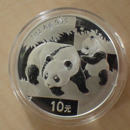 Chine 10 yuan Panda 2008 argent 99.9% 1 oz