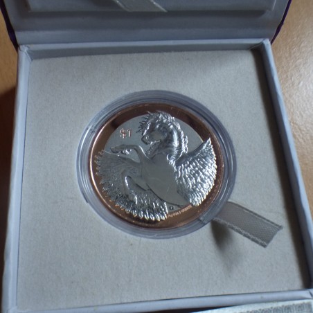 Iles Vierges Britannique 1$ 2018 Pegase Ennobled argent 99.9% 1 oz