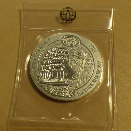 Rwanda 50 Amafaranga 2021 Nautical Sedov en argent 99.9% 1 oz
