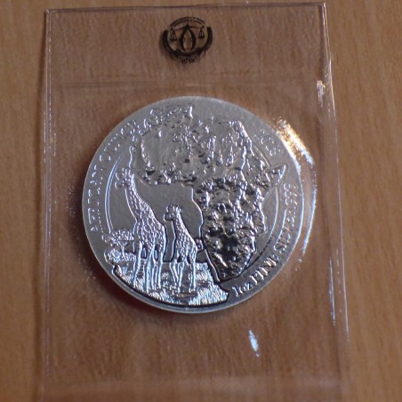 Rwanda 50 Amafaranga 2018 Girafe argent 99.9% 1 oz