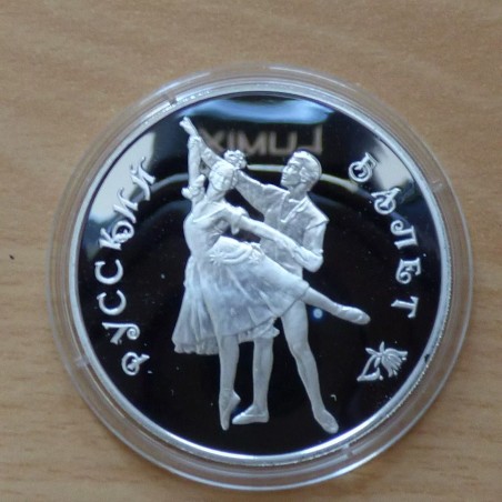 Russie 3 roubles 1993 PROOF Ballet Bolchoi argent 90% 1 oz