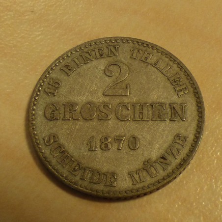 Allemagne Saxe-Cobourg-Gotha 2 Groschen 1870 B argent 30% (3.22 g)